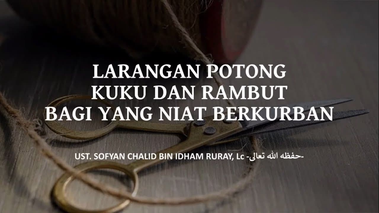 Larangan Potong Kuku Dan Rambut Bagi Yang Niat Berkurban Artikel Sofyan Chalid Bin Idham Ruray