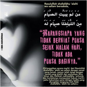 Niat adalah Penentu Puasa