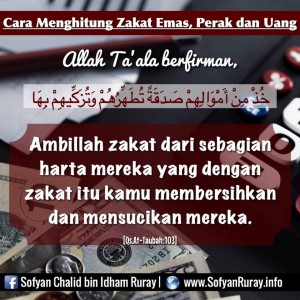 Cara Menghitung Zakat Emas, Perak dan Uang